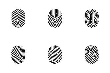 Fingerprint Security Access Authorization Icon Pack