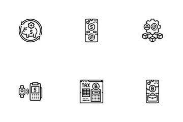 Fintech Blockchain Payments Icon Pack