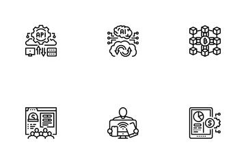 Fintech Financial Technology Icon Pack