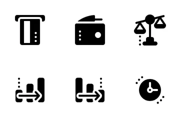 Fintech Glyph Icon Pack