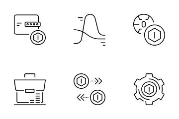 Fintech und Kryptowährung Symbolpack