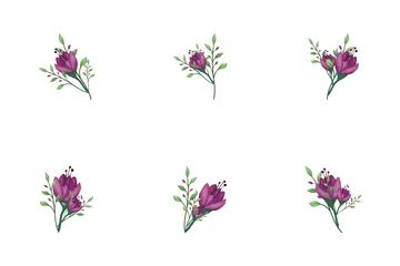 Pianta del fiore della primavera del fiore Icon Pack