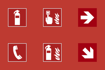 Fire Emergency Signs Icon Pack