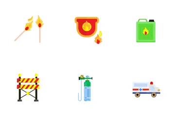 Fire Extinguishing Equipment Icon Pack