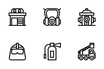 Fire Rescue Equipment Icon Pack