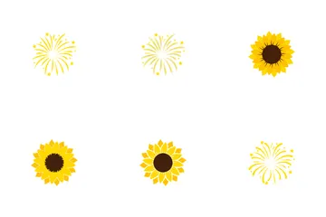 Firework Sunflower Icon Pack