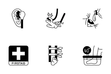 First Aid Injury Icon Pack