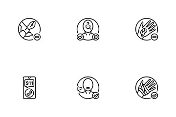 First Aid Providing Cpr Bandage Icon Pack