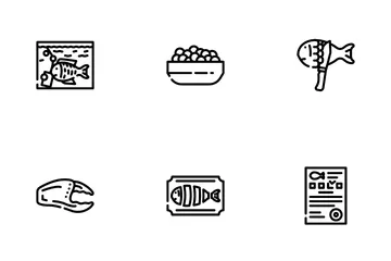 Fischmarktprodukt Symbolpack