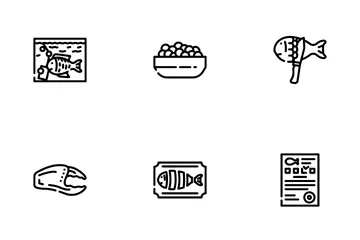 Fish Market Product Icon Pack