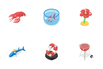 Fishing And Seashore Icon Pack