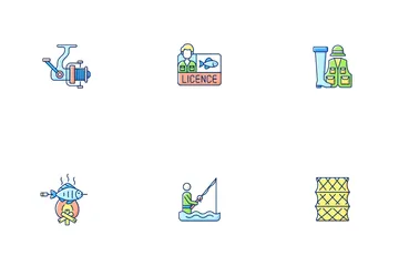 Fishing Equipment Icon Pack