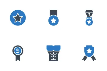 Fitness Achievement Badge Icon Pack