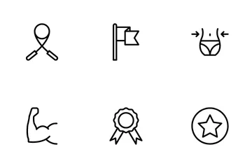 Fitness Achievement Badge Icon Pack