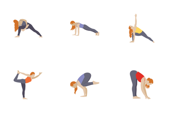 Fitness And Exercises Characters 3 Icon Pack