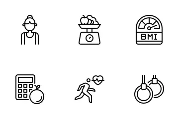 Fitness And Nutrition Icon Pack