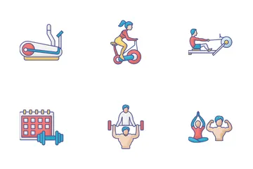 Fitness And Yoga Icon Pack