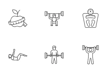 Fitness And Yoga Icon Pack