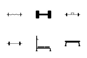 Fitness Equipment Icon Pack