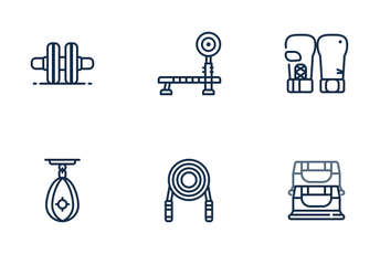 Fitness Equipment Icon Pack