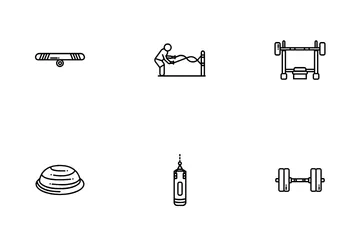 Fitness Equipment Icon Pack