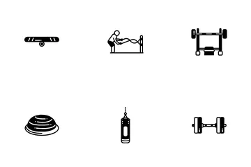 Fitness Equipment Icon Pack