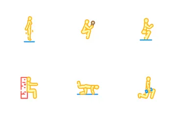 Fitness Exercises Arm Workout Icon Pack
