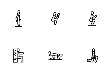 Fitness Exercises Arm Workout Icon Pack