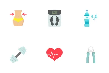 Fitness Flat Icons Icon Pack