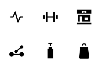 Fitness Glyph Icon Pack