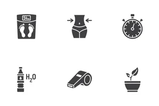 Fitness Glyph Icons
