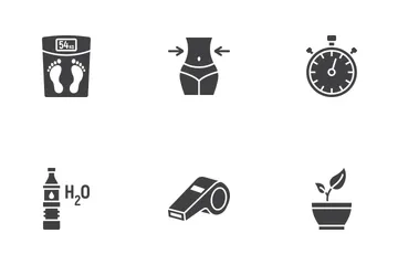 Fitness Glyph Icons Icon Pack