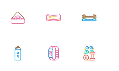 Fitness Gym Exercise Icon Pack