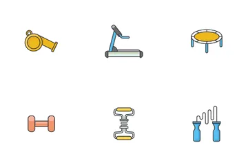 Fitness Gym Tools Icon Pack