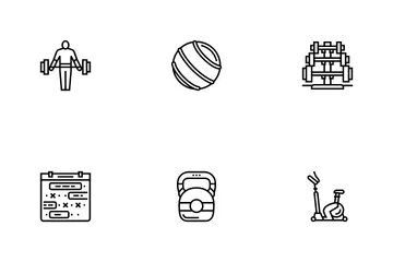 Fitness Health Athlete Training Icon Pack