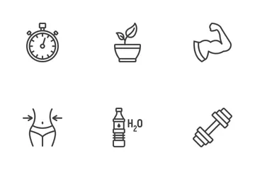 Fitness Line Icons Icon Pack