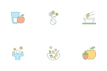 Fitness Nutrition And Supplements Icon Pack