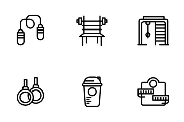 Fitness Recreation And Sports Equipment Icon Pack