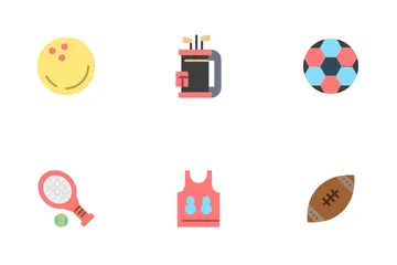 Fitness Recreation And Sports Equipment Icon Pack
