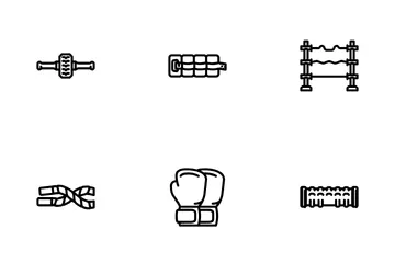 Fitness Tool Dumbbell Kettlebell Icon Pack