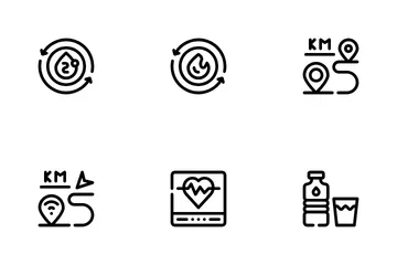 Fitness Tracker Devices Icon Pack