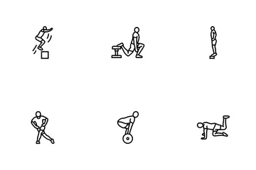 Fitnessübungen Bein Symbolpack