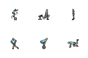 Fitnessübungen Bein Symbolpack