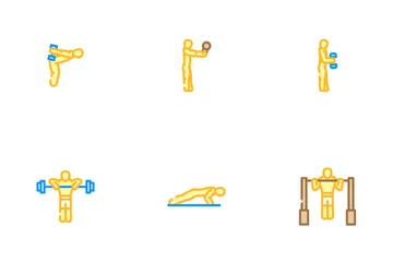 Fitnessübungen Beintraining Symbolpack