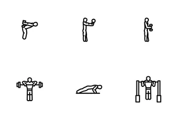 Fitnessübungen Beintraining Symbolpack