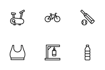 Fitness und Fitnessstudio Symbolpack