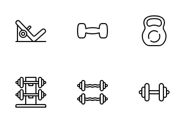 Fitness y gimnasio Paquete de Iconos