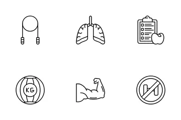 Fitness zu Hause Symbolpack