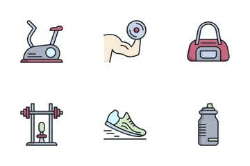 Fitnessstudio Icon Pack