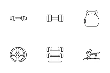 Training im Fitnessstudio Symbolpack
